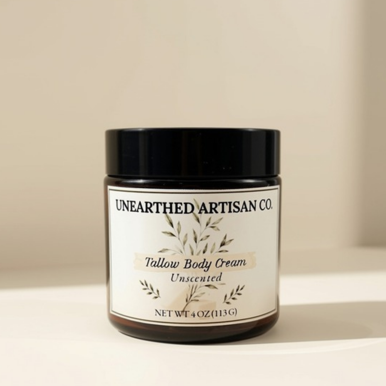 Unscented Tallow Body Cream